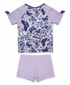 Cheapest ✔️ Millie Loves Lily Lavender Butterfly Bow-Sleeve Rashguard Set - Toddler & 👧 Girls For Kids 🌟 -Little Millie-shop zu104432282 alt 2 tm1650466993