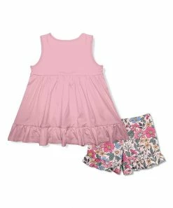 Hot Sale π Millie Loves Lily Dusty Pink Sleeveless Babydoll Top & Vintage Floral Ruffle Shorts - Infant, Toddler & π§ Girls For Kids π 5 Hot Sale π Millie Loves Lily Dusty Pink Sleeveless Babydoll Top & Vintage Floral Ruffle Shorts - Infant, Toddler & π§ Girls For Kids π -Little Millie-shop zu104437361 alt 2 tm1650978338