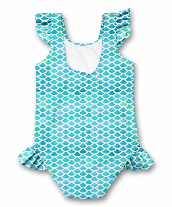 Cheap β Millie Loves Lily Light Blue Scale Mermaid Ruffle-Accent One-Piece - Infant & π§ Girls For Kids β€οΈ 3 Cheap β Millie Loves Lily Light Blue Scale Mermaid Ruffle-Accent One-Piece - Infant & π§ Girls For Kids β€οΈ - Image 3