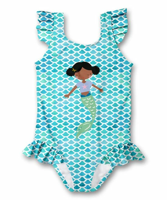 Cheap β Millie Loves Lily Light Blue Scale Mermaid Ruffle-Accent One-Piece - Infant & π§ Girls For Kids β€οΈ 1 Cheap β Millie Loves Lily Light Blue Scale Mermaid Ruffle-Accent One-Piece - Infant & π§ Girls For Kids β€οΈ