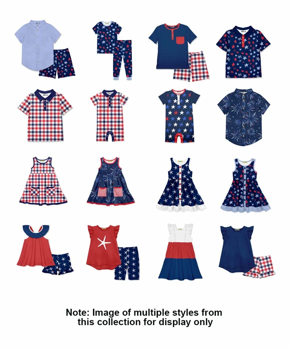 Buy β Millie Loves Lily Navy & Red Americana Star Short-Sleeve Pajama Set - Toddler For Kids π 2 Buy β Millie Loves Lily Navy & Red Americana Star Short-Sleeve Pajama Set - Toddler For Kids π - Image 2