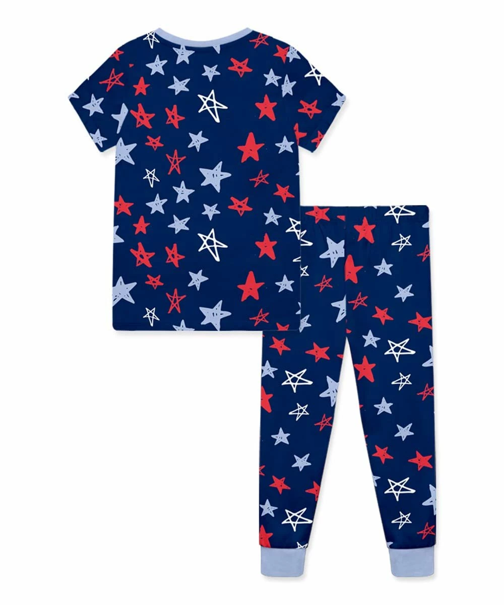 Buy β Millie Loves Lily Navy & Red Americana Star Short-Sleeve Pajama Set - Toddler For Kids π 4 Buy β Millie Loves Lily Navy & Red Americana Star Short-Sleeve Pajama Set - Toddler For Kids π - Image 4