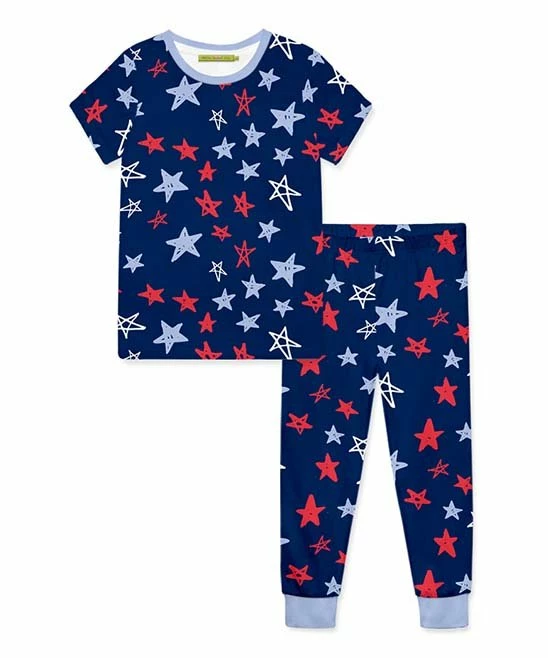 Buy β Millie Loves Lily Navy & Red Americana Star Short-Sleeve Pajama Set - Toddler For Kids π 1 Buy β Millie Loves Lily Navy & Red Americana Star Short-Sleeve Pajama Set - Toddler For Kids π