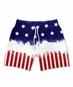 Flash Sale 😀 Millie & Maxx Navy & Red Stars & Stripes Swim Trunks - Toddler For Kids 🧨