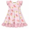 Best deal 🎉 Millie Loves Lily Pink Ice Cream Cones Angel-Sleeve 👗 Dress - Infant, Toddler & 👧 Girls For Kids 😉
