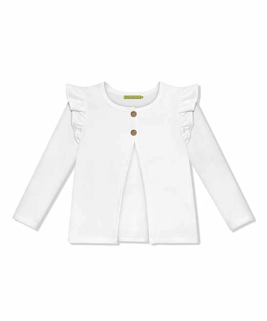 Hot Sale β Simply Millie By Millie Loves Lily White Ruffle-Trim Cardigan - Infant, Toddler & π§ Girls For Kids π₯ 1 Hot Sale β Simply Millie By Millie Loves Lily White Ruffle-Trim Cardigan - Infant, Toddler & π§ Girls For Kids π₯
