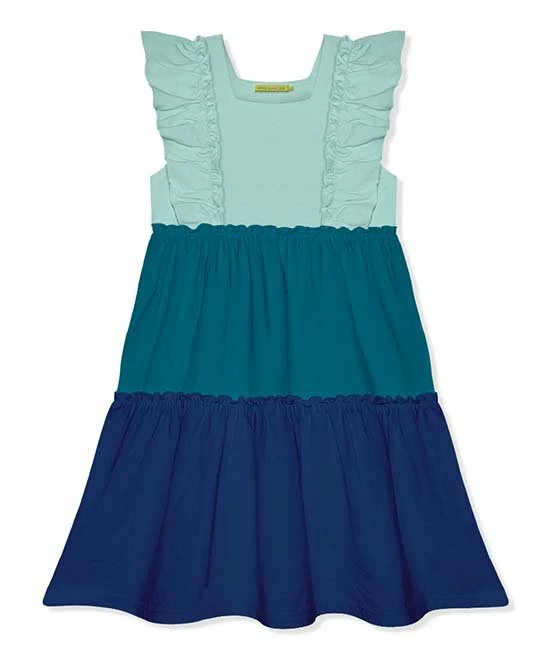 Discount β€οΈ Simply Millie By Millie Loves Lily Mint & Teal Color Block Angel-Sleeve Tiered A-Line π Dress - π§ Girls For Baby & Maternity π 1 Discount β€οΈ Simply Millie By Millie Loves Lily Mint & Teal Color Block Angel-Sleeve Tiered A-Line π Dress - π§ Girls For Baby & Maternity π