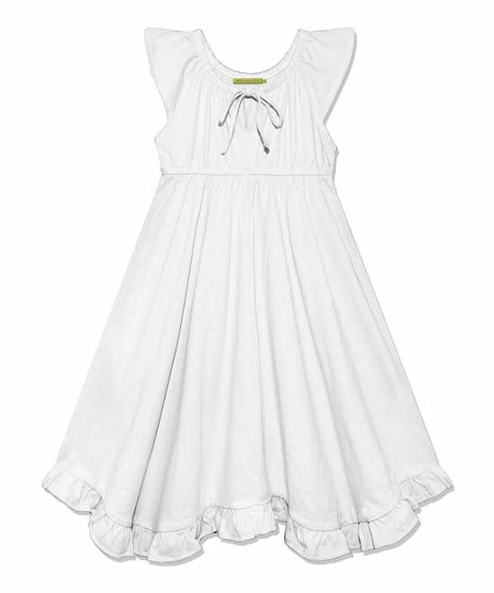 Best deal π Millie+ By Millie Loves Lily White Ruffle-Hem Angel-Sleeve π Dress - π§ Girls For Kids β 1 Best deal π Millie+ By Millie Loves Lily White Ruffle-Hem Angel-Sleeve π Dress - π§ Girls For Kids β