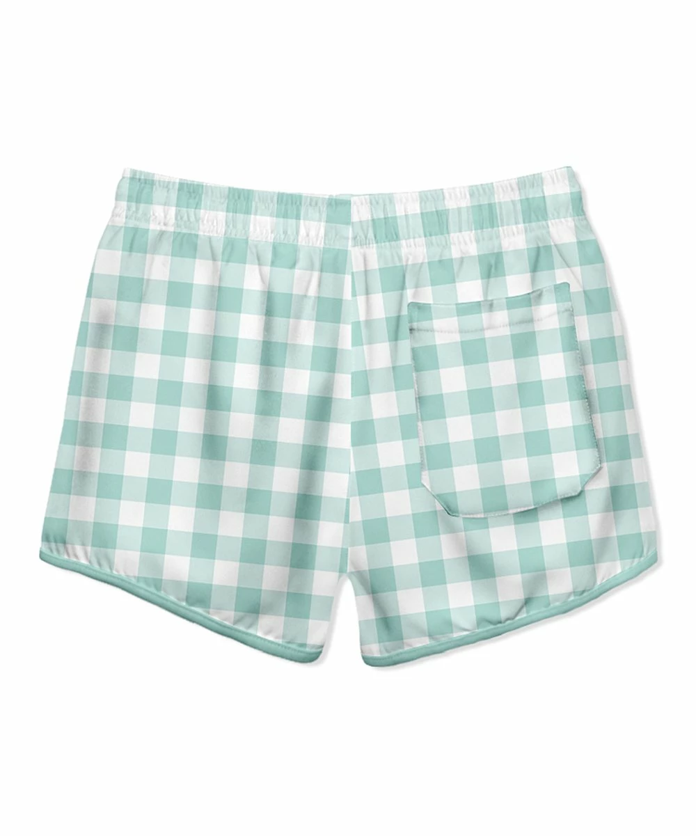 Cheap π Millie & Maxx Mint & White Gingham Swim Trunks - Toddler & Boys For Kids π 2 Cheap π Millie & Maxx Mint & White Gingham Swim Trunks - Toddler & Boys For Kids π - Image 2