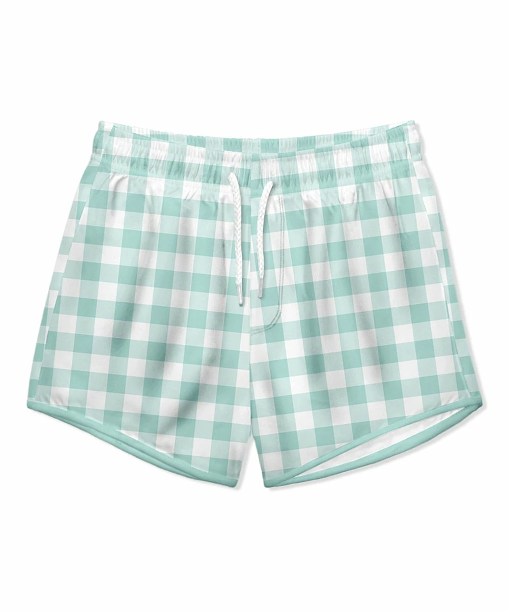 Cheap π Millie & Maxx Mint & White Gingham Swim Trunks - Toddler & Boys For Kids π 1 Cheap π Millie & Maxx Mint & White Gingham Swim Trunks - Toddler & Boys For Kids π