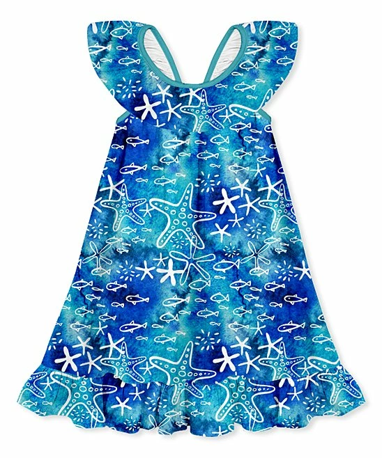 Wholesale β Millie Loves Lily Blue Underwater Ruffle-Hem Yoke π Dress - Infant, Toddler & π§ Girls For Kids π₯° 1 Wholesale β Millie Loves Lily Blue Underwater Ruffle-Hem Yoke π Dress - Infant, Toddler & π§ Girls For Kids π₯°