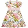 Brand new 🛒 Millie Loves Lily Cream Watercolor Floral Cap-Sleeve A-Line 👗 Dress - 👧 Girls For Kids 🧨