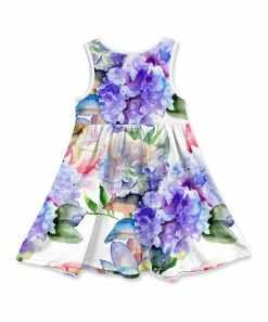 Deals 🧨 Millie+ By Millie Loves Lily Purple & Pink Floral Sleeveless A-Line 👗 Dress - 👧 Girls For Kids 😍 -Little Millie-shop zu105043823 alt 2 tm1651604050