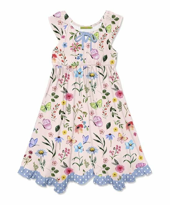 Wholesale β¨ Millie+ By Millie Loves Lily Pink Floral Ruffle-Hem Angel-Sleeve π Dress - π§ Girls For Kids βοΈ 1 Wholesale β¨ Millie+ By Millie Loves Lily Pink Floral Ruffle-Hem Angel-Sleeve π Dress - π§ Girls For Kids βοΈ