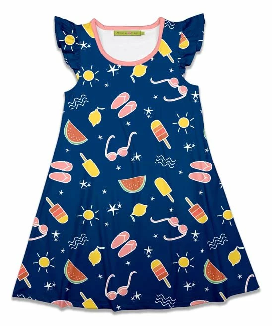 Top 10 β Millie Loves Lily Navy βοΈ Summer Treats Angel-Sleeve A-Line π Dress - π§ Girls For Kids π 1 Top 10 β Millie Loves Lily Navy βοΈ Summer Treats Angel-Sleeve A-Line π Dress - π§ Girls For Kids π