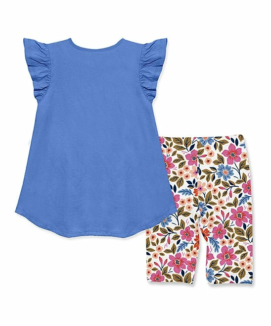 Best reviews of β Millie Loves Lily Marina Blue Angel-Sleeve Hi-Low Top & Pink Flower Girl Bike Shorts - π§ Girls For Kids π€© 3 Best reviews of β Millie Loves Lily Marina Blue Angel-Sleeve Hi-Low Top & Pink Flower Girl Bike Shorts - π§ Girls For Kids π€© - Image 3