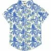 Deals 🌟 Millie & Maxx White & Blue Palm Trees Short-Sleeve Button-Up - Boys For Kids 🎉