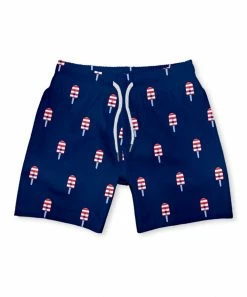 Discount 💯 Millie & Maxx Navy & Red Popsicles Swim Trunks - Toddler & Boys For Kids ✨