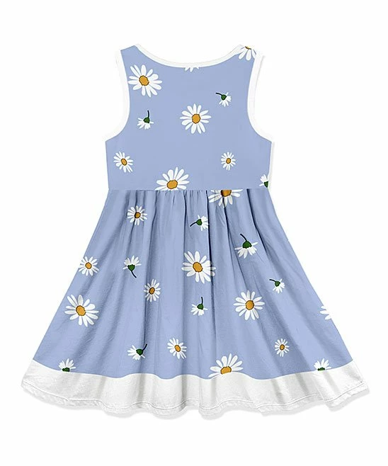 Brand new π Millie Loves Lily Periwinkle Daisy Button-Front Sleeveless A-Line π Dress - π§ Girls For Kids π 3 Brand new π Millie Loves Lily Periwinkle Daisy Button-Front Sleeveless A-Line π Dress - π§ Girls For Kids π - Image 3