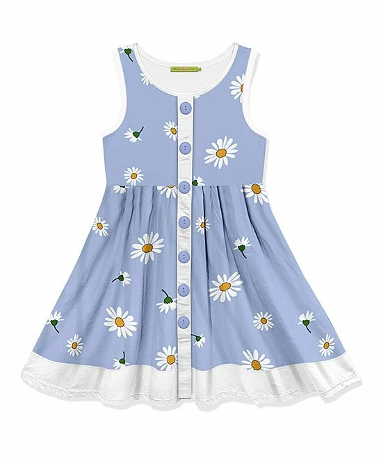 Brand new π Millie Loves Lily Periwinkle Daisy Button-Front Sleeveless A-Line π Dress - π§ Girls For Kids π 1 Brand new π Millie Loves Lily Periwinkle Daisy Button-Front Sleeveless A-Line π Dress - π§ Girls For Kids π