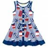 Wholesale 👏 Millie Loves Lily Periwinkle Ice Pop Button-Front Sleeveless A-Line 👗 Dress - 👧 Girls For Kids ✔️