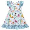 Brand new 🌟 Millie Loves Lily Pale Blue Millie Mermaid Ruffle-Hem Angel-Sleeve 👗 Dress - Infant, Toddler & 👧 Girls For Kids 🤩