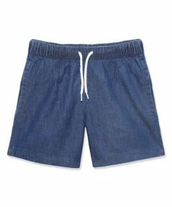 Cheapest 🧨 Millie & Maxx Blue Chambray Pocket Shorts - Boys For Kids 🛒