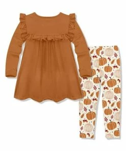 Best Sale π Millie Loves Lily Rust Ruffle Long-Sleeve Tunic & Cream Pumpkin Paradise Leggings - π§ Girls For Kids π 5 Best Sale π Millie Loves Lily Rust Ruffle Long-Sleeve Tunic & Cream Pumpkin Paradise Leggings - π§ Girls For Kids π -Little Millie-shop zu105904989 alt 2 tm1654540632