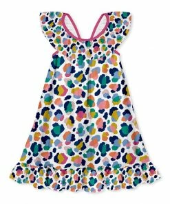 Best reviews of 🎁 Millie Loves Lily White & Pink Multicolor Leopard Ruffle-Yoke A-Line 👗 Dress - Toddler & 👧 Girls For Kids 🎉