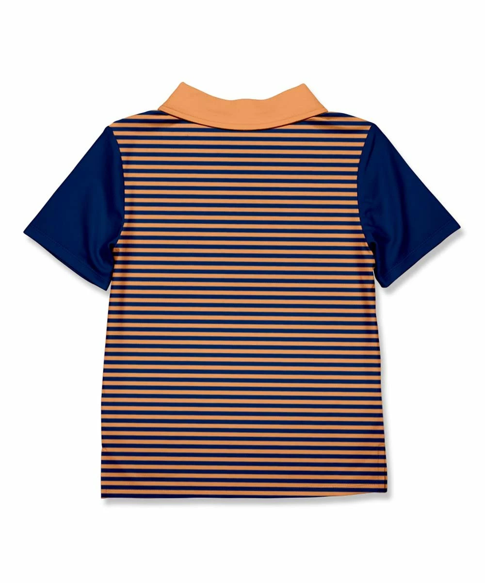 Budget 𧨠Millie & Maxx Rust & Navy Stripe Polo - Boys For Kids π 2 Budget 𧨠Millie & Maxx Rust & Navy Stripe Polo - Boys For Kids π - Image 2