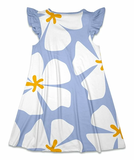 Best deal π Millie Loves Lily Periwinkle & White Floral Angel-Sleeve π Dress - Toddler & π§ Girls For Kids π€© 3 Best deal π Millie Loves Lily Periwinkle & White Floral Angel-Sleeve π Dress - Toddler & π§ Girls For Kids π€© - Image 3
