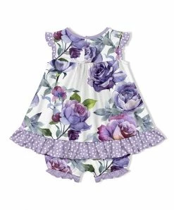 Outlet π€© Little Millie White & Purple Rose Angel-Sleeve π Skirted Bubble Bodysuit - Infant & Toddler For Kids π 5 Outlet π€© Little Millie White & Purple Rose Angel-Sleeve π Skirted Bubble Bodysuit - Infant & Toddler For Kids π -Little Millie-shop zu106507082 alt 2 tm1658177277