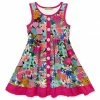 New ✔️ Millie Loves Lily Mint & Pink Kitten Floral Button-Front Sleeveless A-Line 👗 Dress - Toddler & 👧 Girls For Kids 🧨