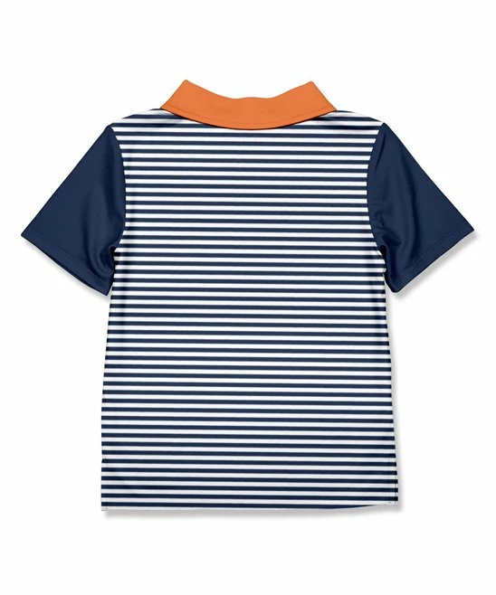 Buy π₯ Millie & Maxx Dusty Navy Stripe Jack-O'-Lantern Polo - Boys For Kids π 2 Buy π₯ Millie & Maxx Dusty Navy Stripe Jack-O'-Lantern Polo - Boys For Kids π - Image 2