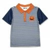 Buy 🔥 Millie & Maxx Dusty Navy Stripe Jack-O'-Lantern Polo - Boys For Kids 🛒