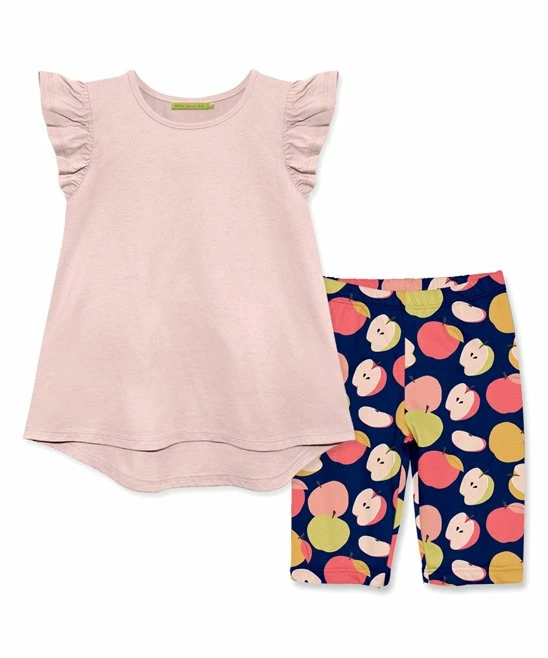 Wholesale π Millie+ By Millie Loves Lily Light Pink Angel-Sleeve Hi-Low Top & Navy & Red Apple Bike Shorts - π§ Girls For Kids β€οΈ 1 Wholesale π Millie+ By Millie Loves Lily Light Pink Angel-Sleeve Hi-Low Top & Navy & Red Apple Bike Shorts - π§ Girls For Kids β€οΈ