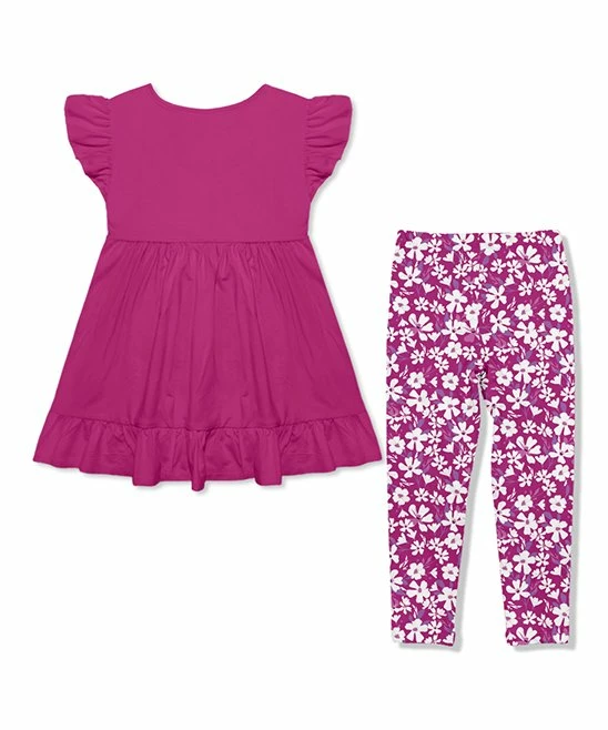 Cheapest βοΈ Millie Loves Lily Rose Angel-Sleeve Babydoll Top & Floral Wind Leggings - Toddler & π§ Girls For Kids π 3 Cheapest βοΈ Millie Loves Lily Rose Angel-Sleeve Babydoll Top & Floral Wind Leggings - Toddler & π§ Girls For Kids π - Image 3