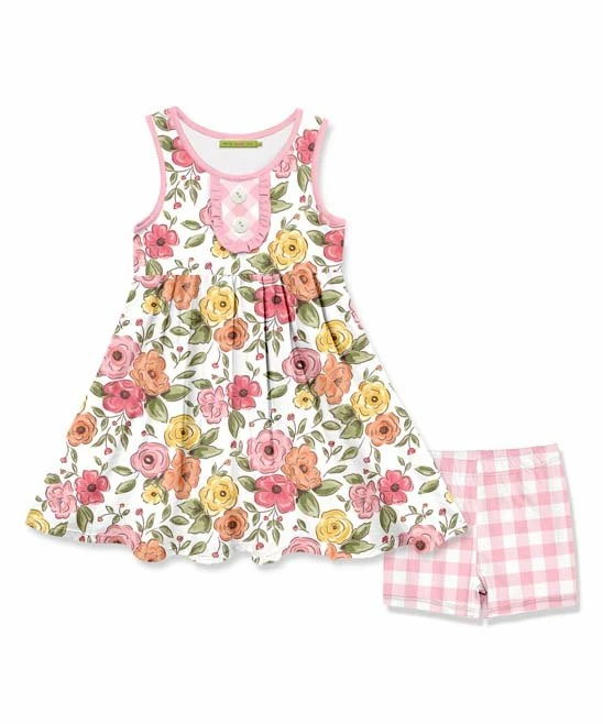Top 10 π Millie Loves Lily White French Floral Button-Accent Sleeveless A-Line π Dress & Gingham Shorts - π§ Girls For Kids π₯ 1 Top 10 π Millie Loves Lily White French Floral Button-Accent Sleeveless A-Line π Dress & Gingham Shorts - π§ Girls For Kids π₯
