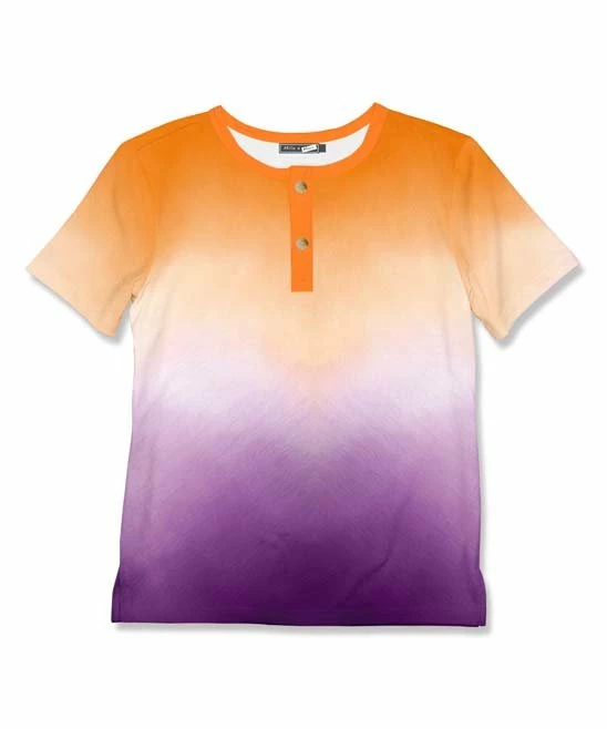 Discount π€© Millie & Maxx Orange & Purple Tie-Dye Henley - Boys For Kids π 1 Discount π€© Millie & Maxx Orange & Purple Tie-Dye Henley - Boys For Kids π
