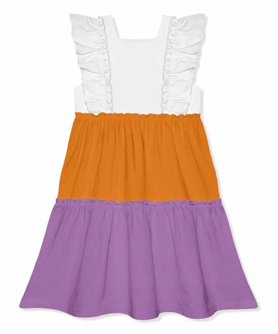 Coupon β Simply Millie By Millie Loves Lily Orange & Purple Ruffle Square Neck Tiered A-Line π Dress - π§ Girls For Kids π₯ 2 Coupon β Simply Millie By Millie Loves Lily Orange & Purple Ruffle Square Neck Tiered A-Line π Dress - π§ Girls For Kids π₯ - Image 2