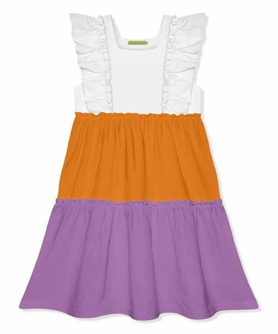 Coupon β Simply Millie By Millie Loves Lily Orange & Purple Ruffle Square Neck Tiered A-Line π Dress - π§ Girls For Kids π₯ 1 Coupon β Simply Millie By Millie Loves Lily Orange & Purple Ruffle Square Neck Tiered A-Line π Dress - π§ Girls For Kids π₯