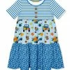 Best reviews of 🤩 Millie Loves Lily Blue Stripe Harvest Truck Tiered Button-Front 👗 Dress - 👧 Girls For Kids ⭐