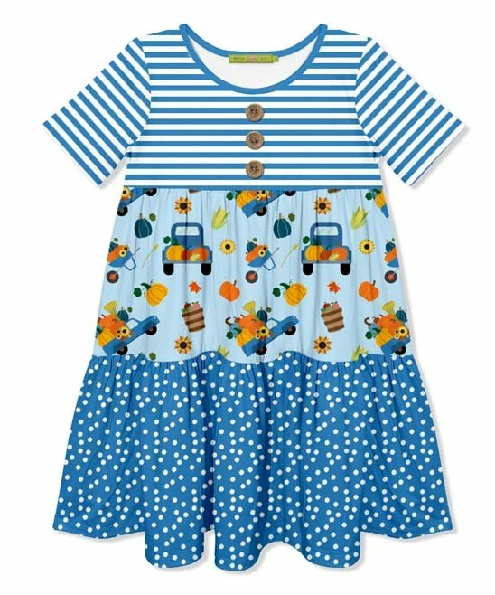 Best reviews of π€© Millie Loves Lily Blue Stripe Harvest Truck Tiered Button-Front π Dress - π§ Girls For Kids β 1 Best reviews of π€© Millie Loves Lily Blue Stripe Harvest Truck Tiered Button-Front π Dress - π§ Girls For Kids β
