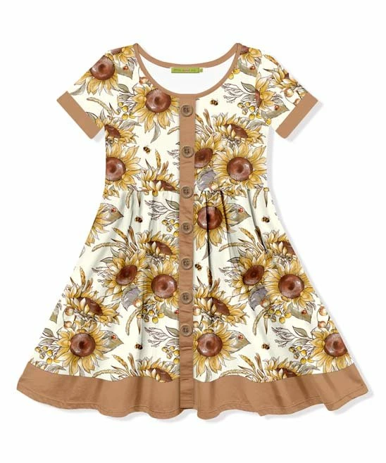 Brand new π Millie Loves Lily Cream Sunflower & Ladybug Button-Up A-Line π Dress - π§ Girls For Kids β 1 Brand new π Millie Loves Lily Cream Sunflower & Ladybug Button-Up A-Line π Dress - π§ Girls For Kids β