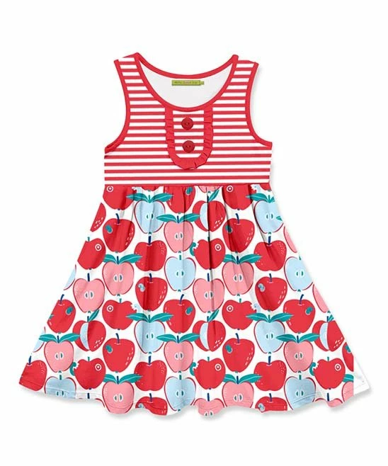 Budget π Millie Loves Lily White & Red Apple Annie Button-Accent Sleeveless A-Line π Dress - π§ Girls For Kids β€οΈ 1 Budget π Millie Loves Lily White & Red Apple Annie Button-Accent Sleeveless A-Line π Dress - π§ Girls For Kids β€οΈ