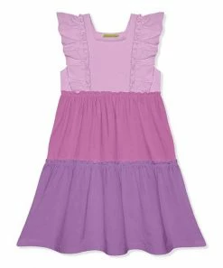 Best reviews of 🛒 Simply Millie By Millie Loves Lily Violet & Purple Color Block Angel-Sleeve A-Line 👗 Dress - Toddler & 👧 Girls For Kids 👍