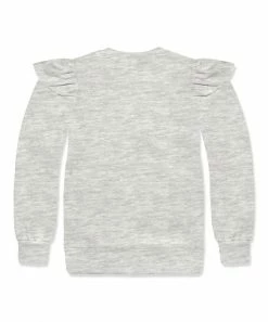 Buy 👏 Millie Loves Lily Heather Gray & Orange 'Trick Or Treat' Ruffle-Accent Sweatshirt - 👧 Girls For Kids 👍 -Little Millie-shop zu107152421 alt 2 tm1659543286