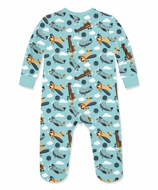 New ✔️ Little Millie Light Blue Airplane Mode Footie - Infant For Baby & Maternity ❤️ 3 New ✔️ Little Millie Light Blue Airplane Mode Footie - Infant For Baby & Maternity ❤️ - Image 3