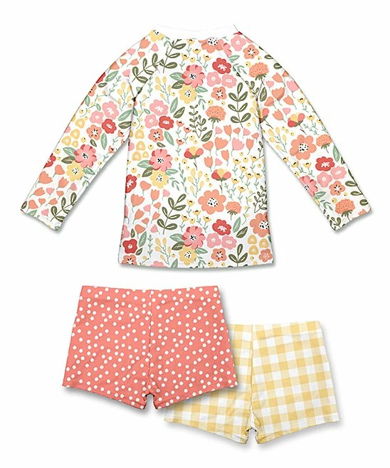Wholesale π― Millie Loves Lily White Floral Long-Sleeve Rashguard & Swim Shorts Set - Infant & π§ Girls For Kids π₯° 3 Wholesale π― Millie Loves Lily White Floral Long-Sleeve Rashguard & Swim Shorts Set - Infant & π§ Girls For Kids π₯° - Image 3