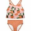 Best reviews of 🤩 Millie Loves Lily Light Pink & Orange Peaches Ruffle-Trim Tankini Top & Bottoms - Infant, Toddler & 👧 Girls For Kids 🥰
